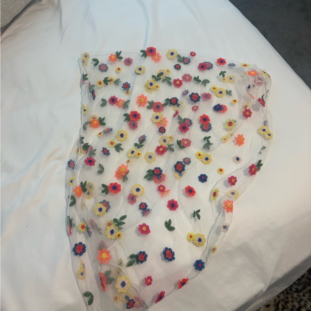 Hollister Floral Embroidered Swim Coverup - Multicolor